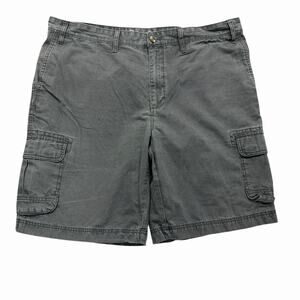 Eddie Bauer Men’s Cargo Shorts Gray Cotton Sz 42 Specially Dyed Utility Pockets